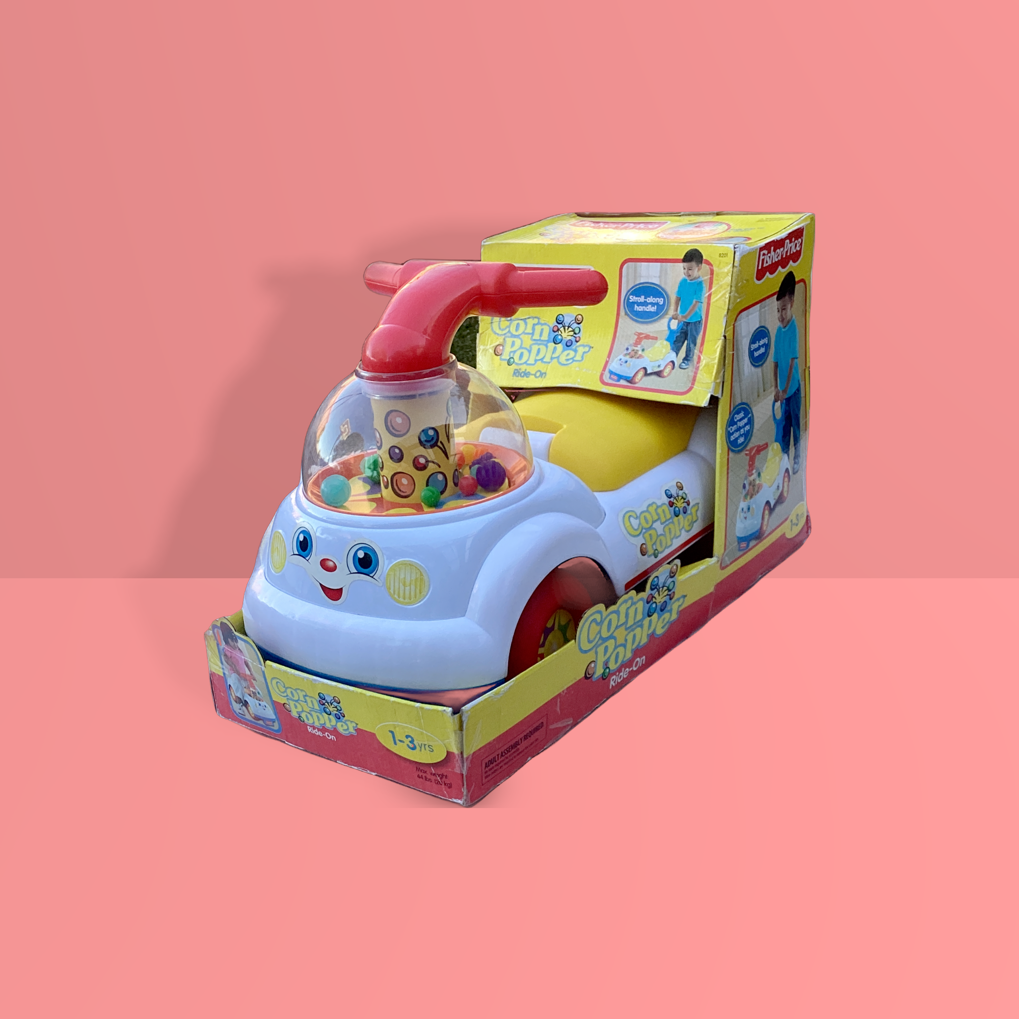 Fisher price corn popper ride on top