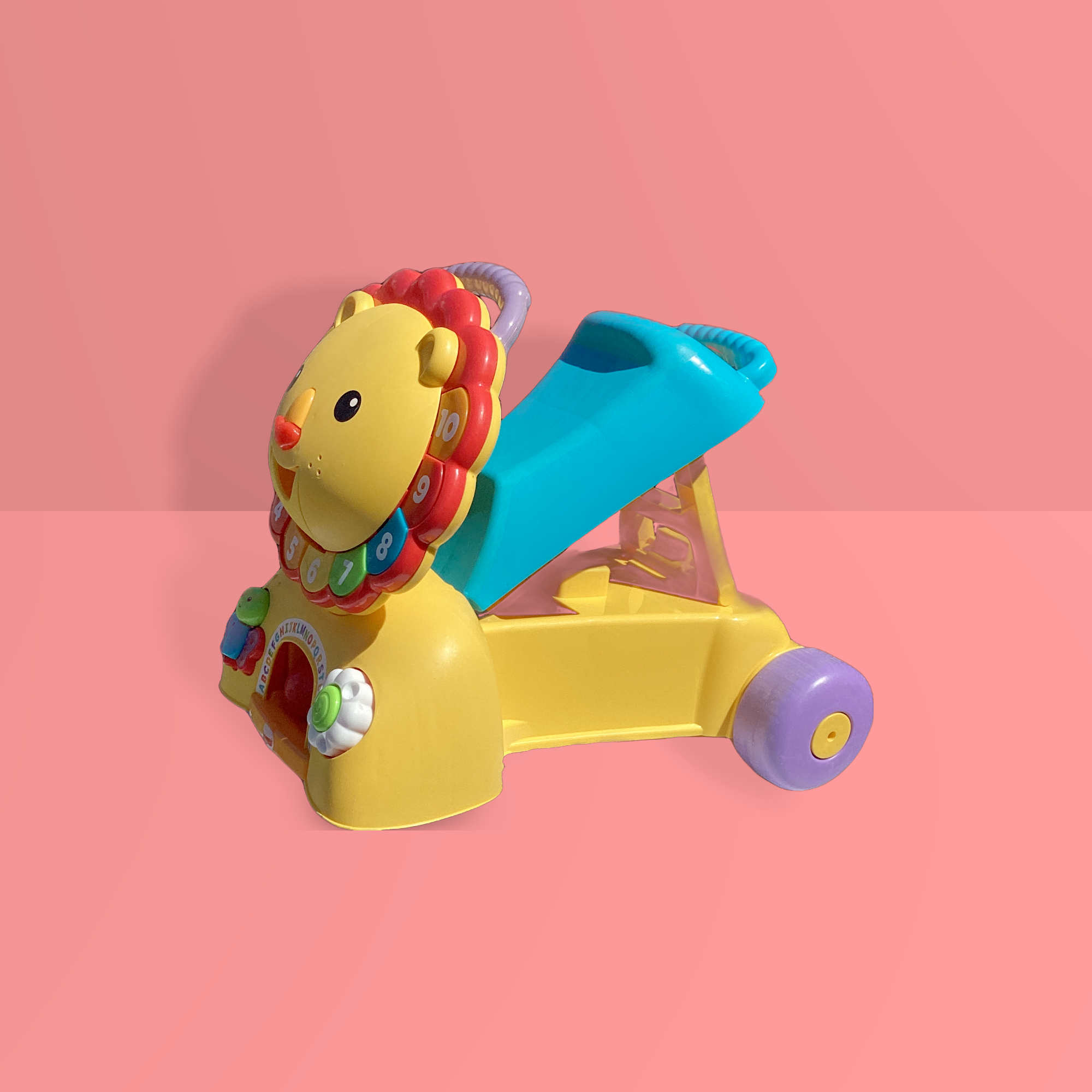 Fisher price lion walker ride on deals